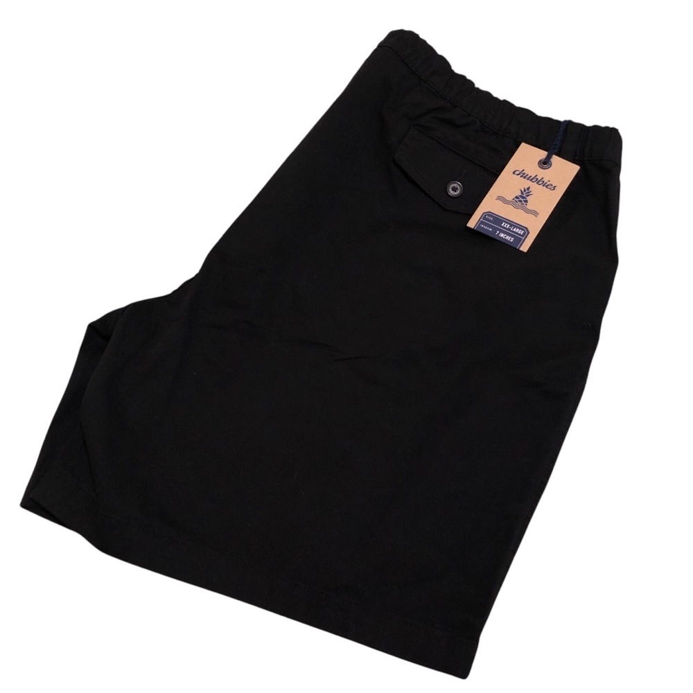 Chubbies Men’s Stretch Twill Chino Shorts 3XL Black 7 Inch Inseam Pockets NWT - Picture 2 of 15